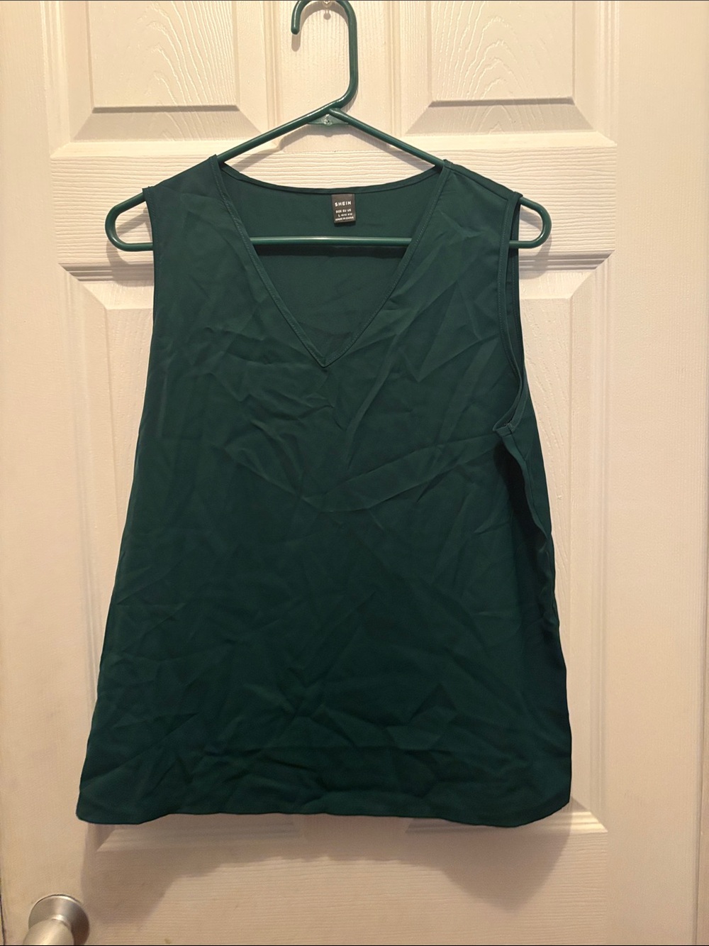 SHEIN Dark Teal V-Neck Sleeveless Camisole